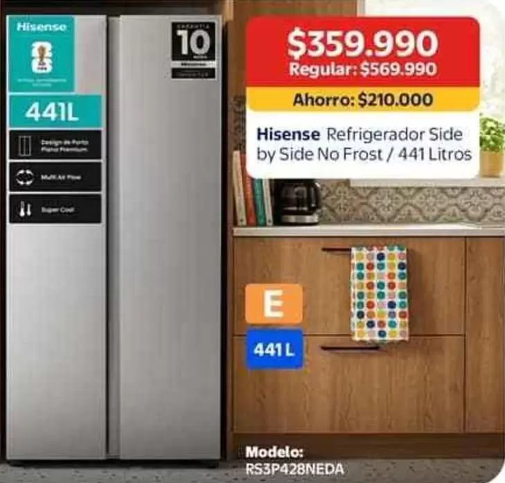 Hisense - Refrigerador Side By Side No Frost