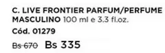 Live Frontier Parfum/perfume Masculino