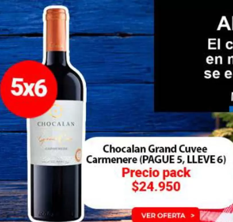 Chocalan - Grand Cuvee Carmenere (pague 5, Lleve 6 Precio Pack