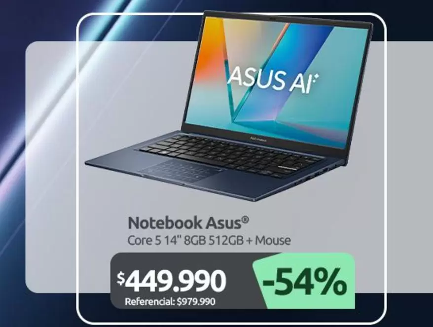 Asus - Notebook Core 5 14" 8gb 512gb + Mouse