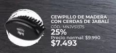 Cewpillo De Madera Con Cerdas De Jabali