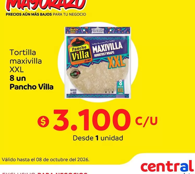 Pancho Villa - Tortilla Maxivilla Xxl 8 Un