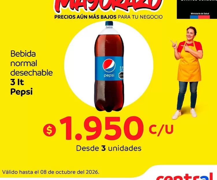 Pepsi - Bebida Normal Desechable 3 lt