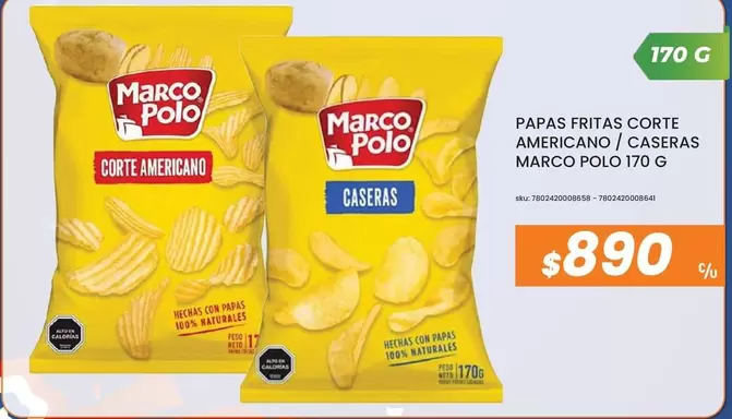 Marco Polo - Patas Fritas Corte Americano/ Caseras Marco Pollo