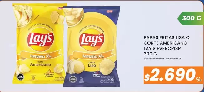 Lay's - Patas Fritas Lisa O Corte Americano Lays Evercrisp