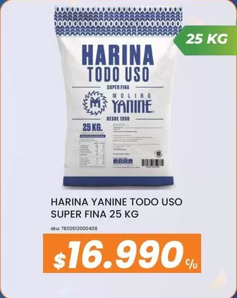 Harina Yanine Todo Uso Super Fina