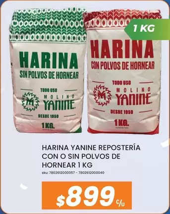 Harina Repostería Con O Sin Polvos De Hornear