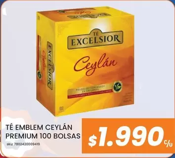 Ceylán - Té Emblem Premium 100 Bolsas