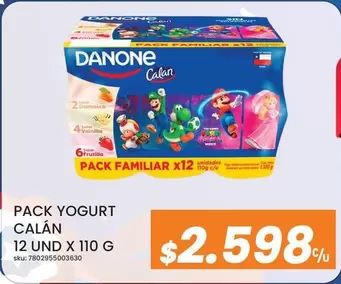Danone - Pack Yogurt Calán 12 Und