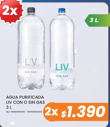 Liv - Agua Purificada Con Gas