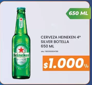 Heineken - Cerveza Silver Botella