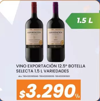 Selecta - Vino Exportacion 12.5 Botella