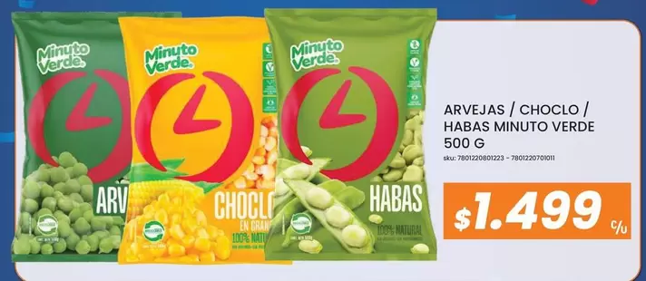 Minuto Verde - Arvejas / Choclo / Habas