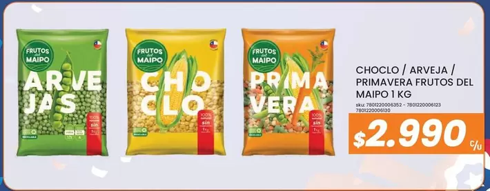 Frutos del Maipo - Choclo/Arveja/Primavera Frutos Del