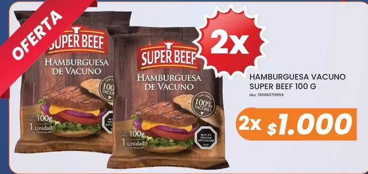 Hamburguesa Vacuno Super Beef
