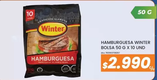 Winter - Hamburguesa Bolsa