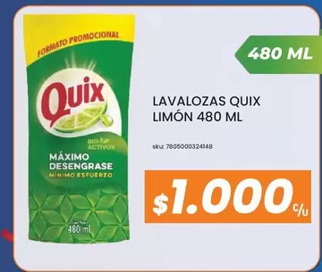Quix - Lavalozas Limon 480 Ml