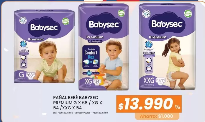 Babysec - Pañal Bebe Premium