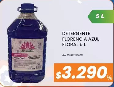 Florencia - Detergente Azul Floral
