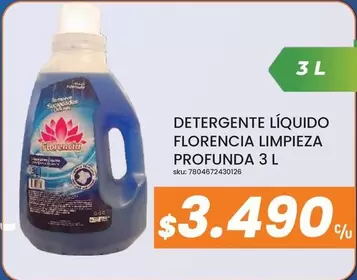 Florencia - Detergente Líquido Profunda 3 L