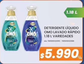 Omo - Detergente Líquido Lavado Rápido