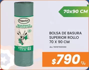 Superior - Bolsa De Basura Rollo 70 X 90 Cm
