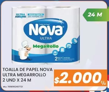 Nova - Toalla De Papel Ultra Megarrollo 2 Und