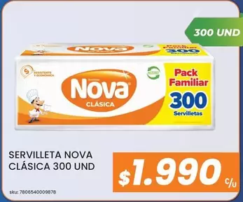Nova - Servilleta Clásica 300 Und