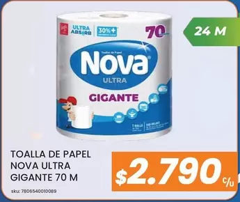 Nova - Toalla De Papel Ultra Gigante 70 M