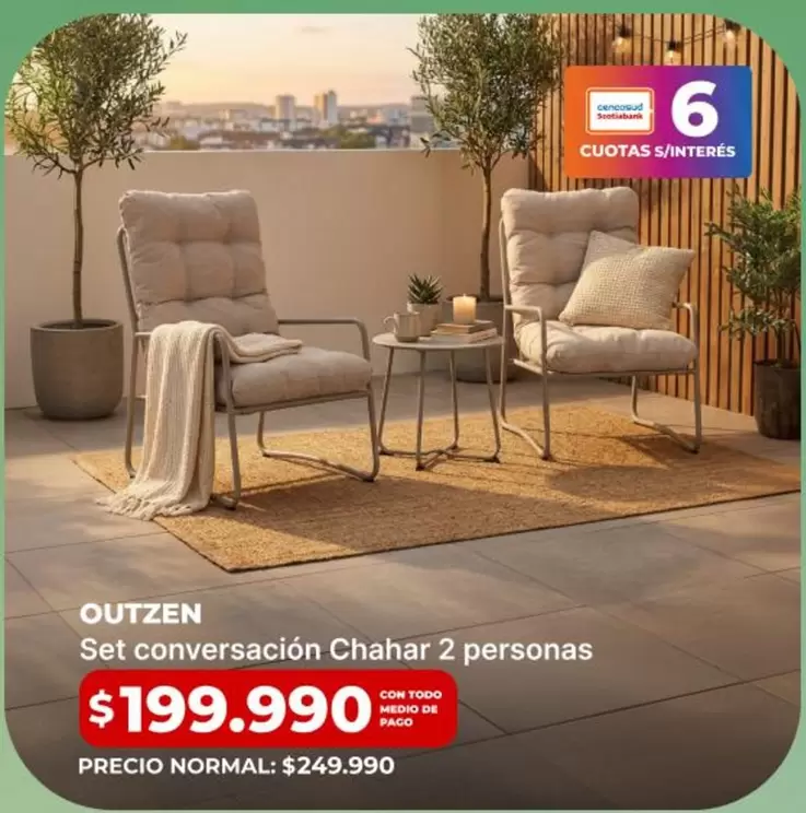 Set Conversación Chahar 2 Personas