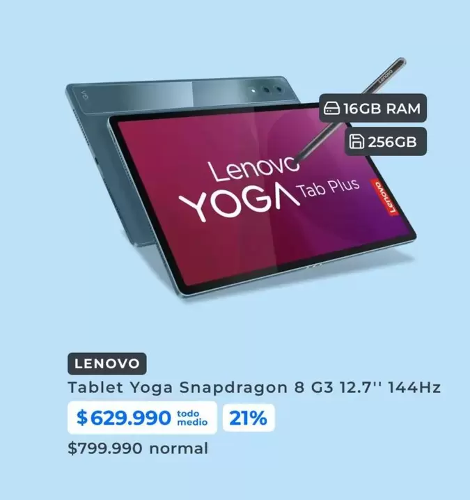 Lenovo - Tablet Snapdragon 8 G3 12.7" 144Hz