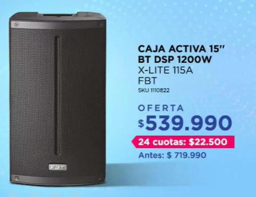 Activia - Caja 15'' Bt Dsp 1200w
