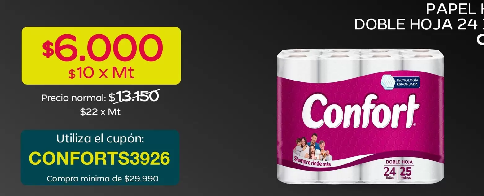 Confort - Papel Doble Hoja 24 C