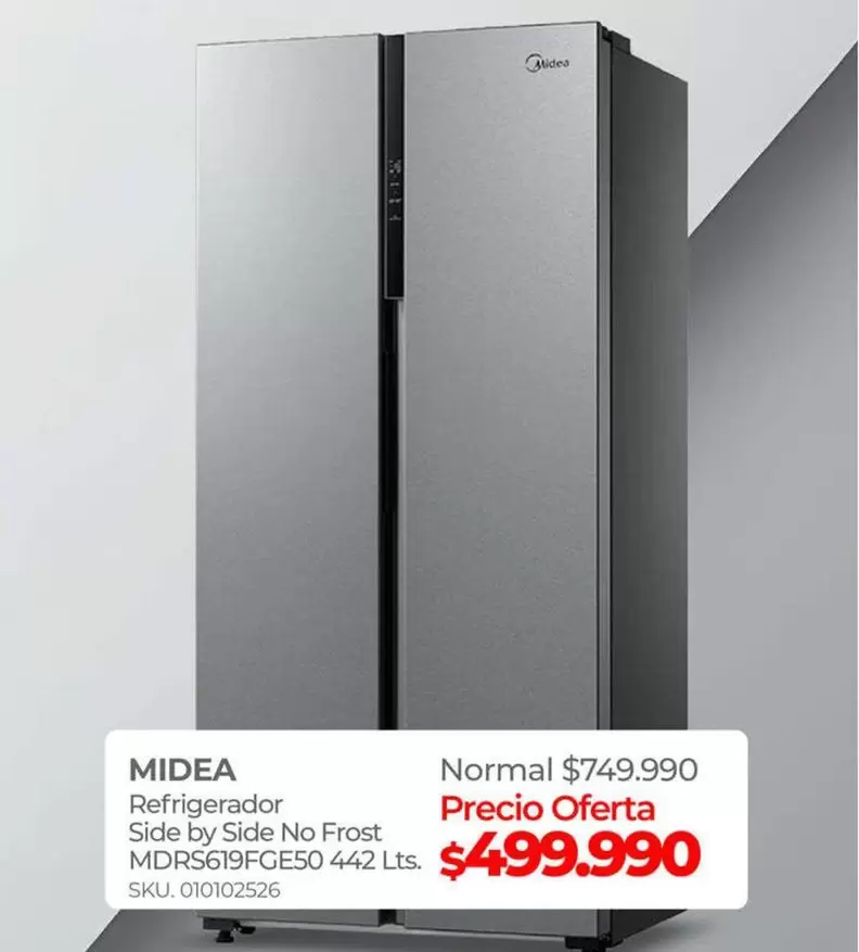 Midea - Refrigerador Side By Side No Frost MDR610PGE50