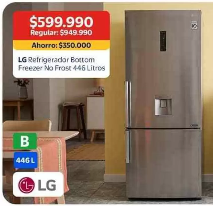 LG - Refrigerador Bottom Freezer No Frost