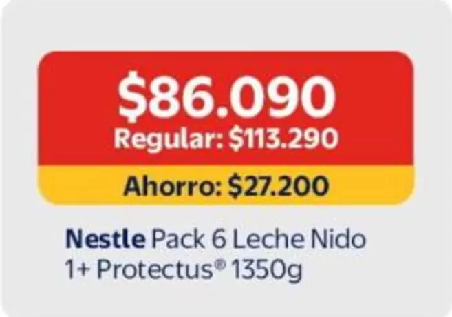 Nestlé - Pack 6 Leche Nido 1+Protectus