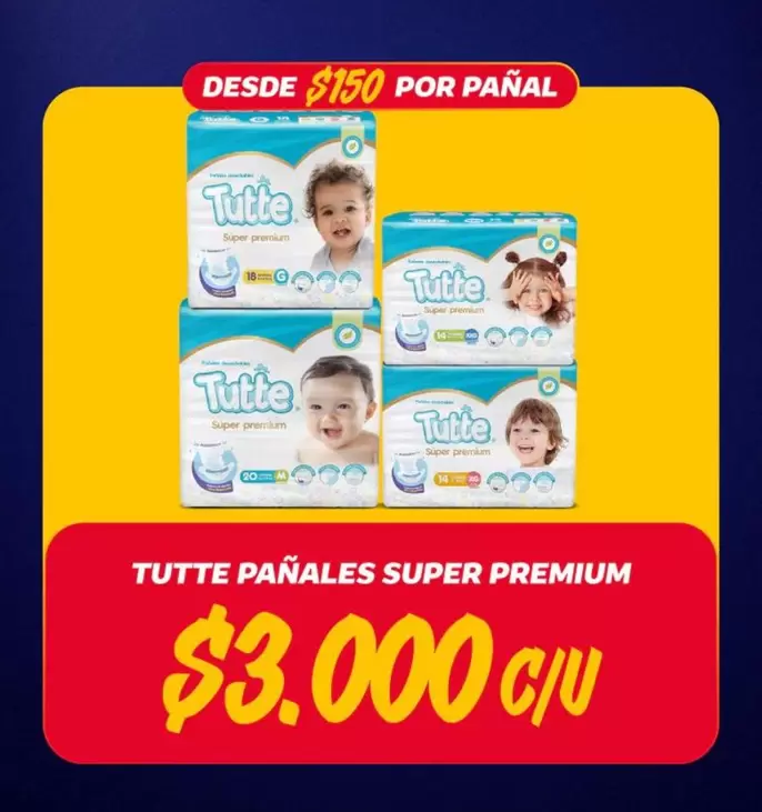 Tutte Pañales Super Premium
