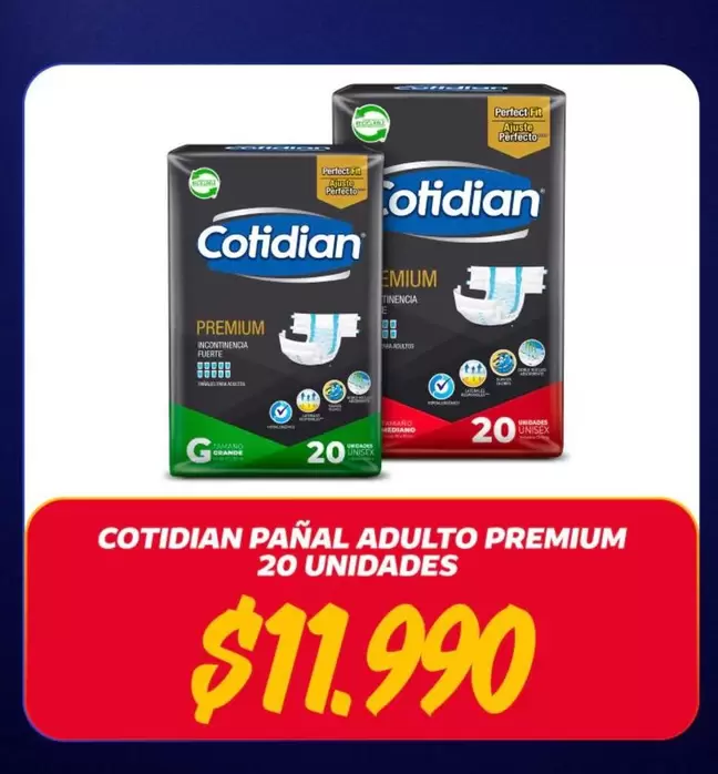 Cotidian - Pañal Adulto Premium 20 Unidades
