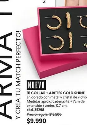 Gold - Color + Aretes Shine