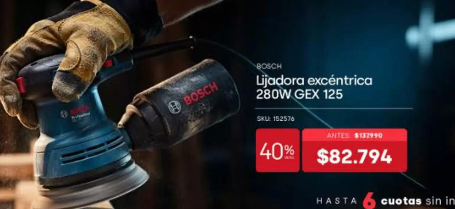 Bosch - Lijadora Excentrica GEX 125