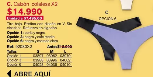 Perla - Calzon Colass X2