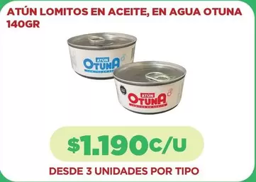 Atún Lomitos En Aceite, En Agua O Tuna