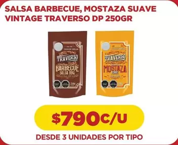 Traverso - Salsa Barbecue, Mostaza Suave Vintage  DP