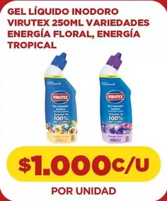 Virutex - Gel Líquido Inodoro Varieadas Energia Floral, Energía