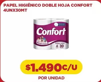 Confort - Papel Higienico Hoja 4unx30mt