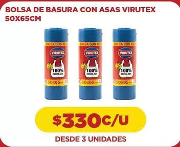 Virutex - Bolsa De Basura Con Asas