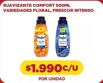 Suavizante Comfort 500ml Variedades Frescor Intenso
