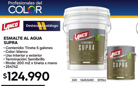 Lanco - Esmalte Al Agua Supra