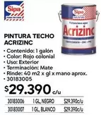 Sipa - Pintura Techo Acrizinc
