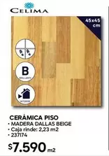 Cerámica Piso Madera Dallas Beige